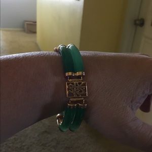 Jade colored bangle bracelet